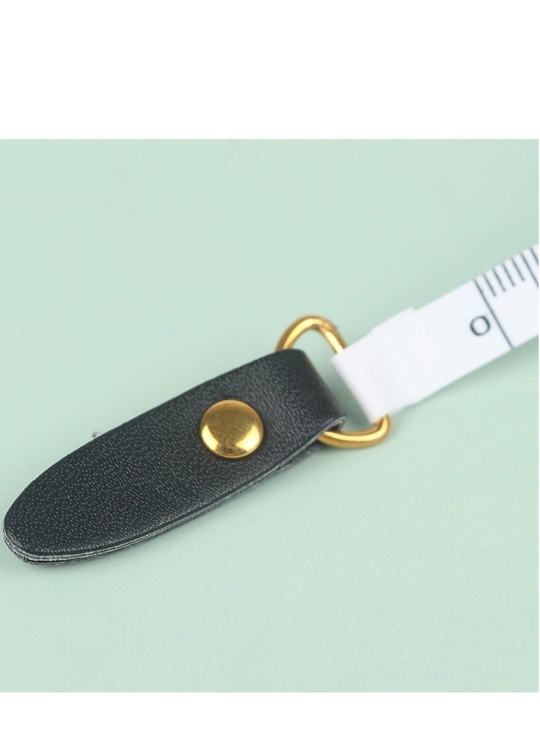 1 pcs 59.06inch Portable Retractable Vintage PU Leather Mini Tape Measure - Image 4