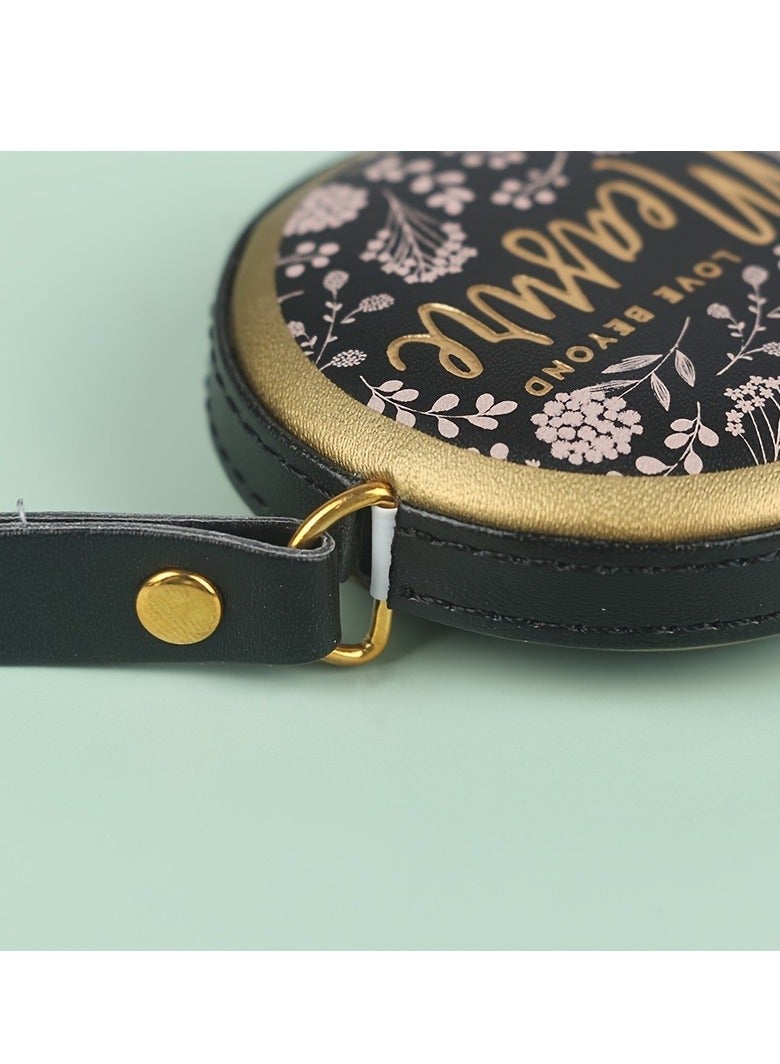 1 pcs 59.06inch Portable Retractable Vintage PU Leather Mini Tape Measure - Image 3