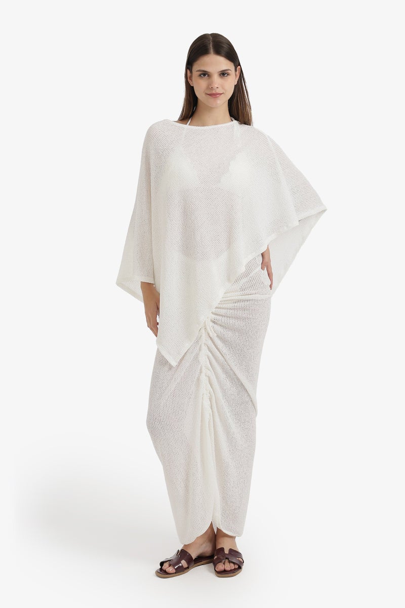 Carina Asymmetrical Beach Poncho - Image 4