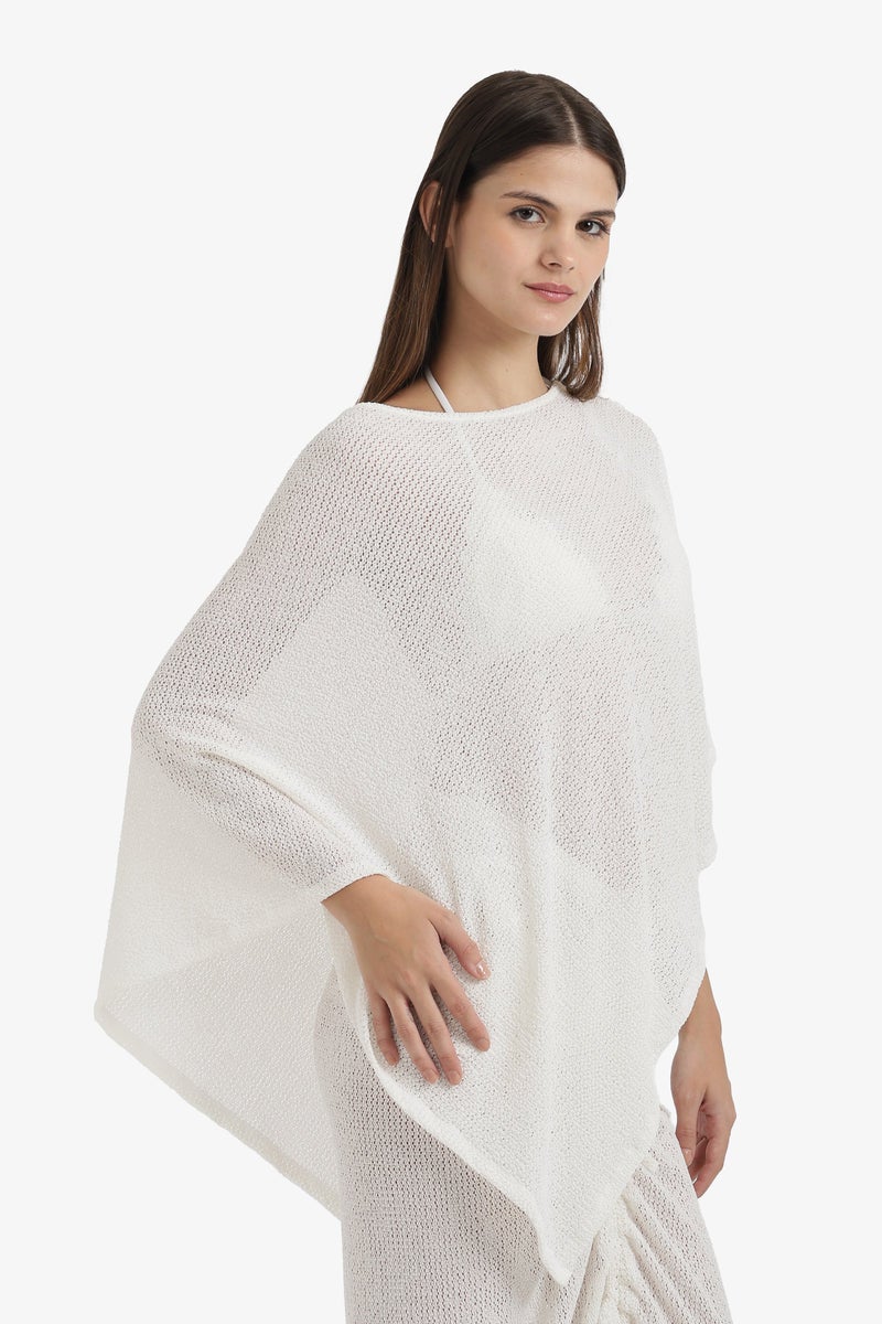 Carina Asymmetrical Beach Poncho - Image 2
