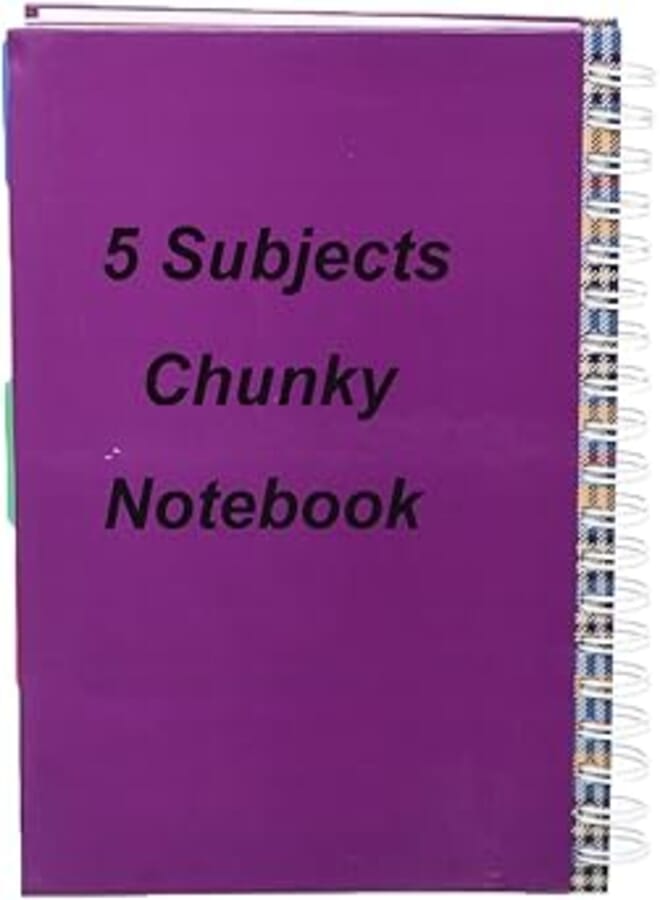 Wire notebook with luxurious design, hard cover, 180 sheets, 5 dividers, HC B5 NO:022