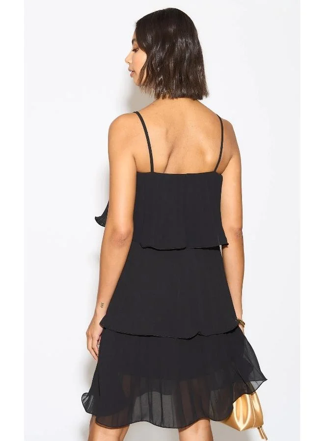 Hoxton Gal Tiered Chiffon Dress