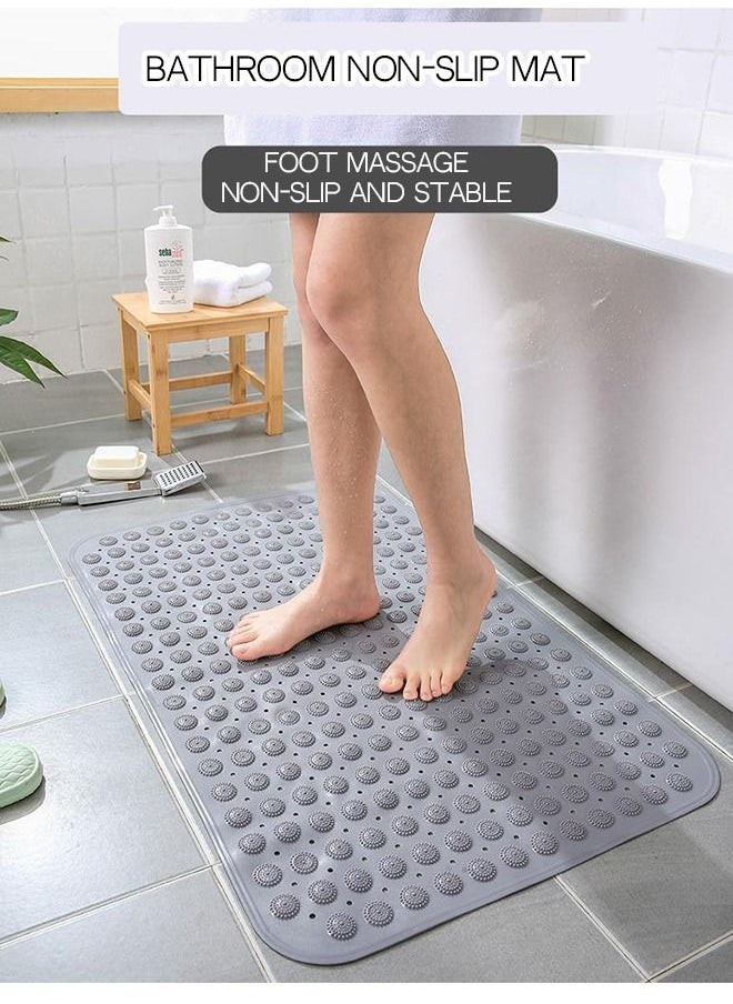 Haidue Non Slip Bath Mat Shower Massage Mat Bathroom Bathtub Mat with Suction Cups 47*77cm  - Image 2