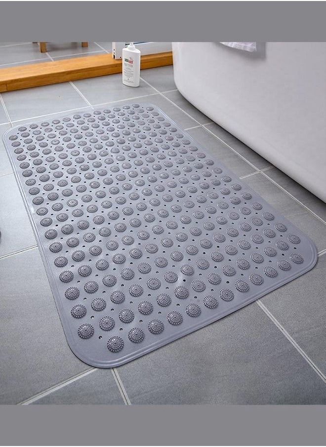 Haidue Non Slip Bath Mat Shower Massage Mat Bathroom Bathtub Mat with Suction Cups 47*77cm  - Image 1
