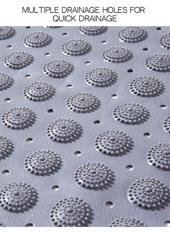 Haidue Non Slip Bath Mat Shower Massage Mat Bathroom Bathtub Mat with Suction Cups 47*77cm  - Image 3