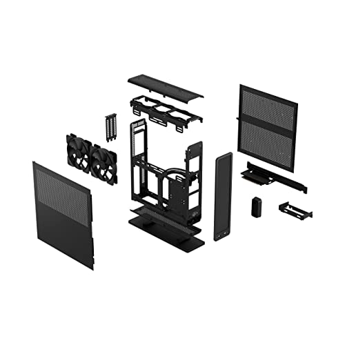 Fractal Design Ridge Black Mini-Itx Slim Small Form Factor Console Pc Case with Pcie 3.0 Riser - Polycarbonate - Image 4