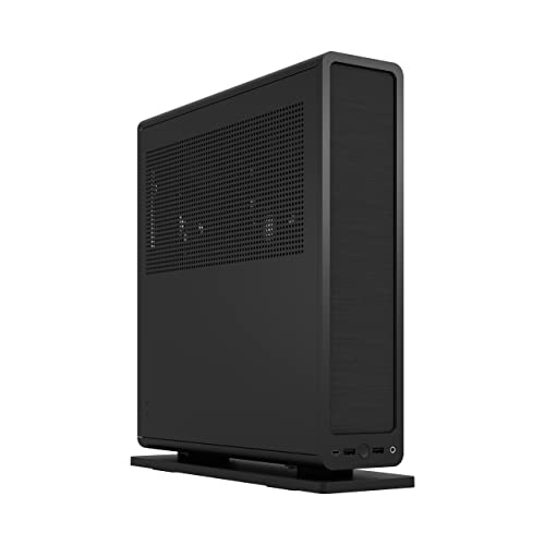 Fractal Design Ridge Black Mini-Itx Slim Small Form Factor Console Pc Case with Pcie 3.0 Riser - Polycarbonate - Image 1