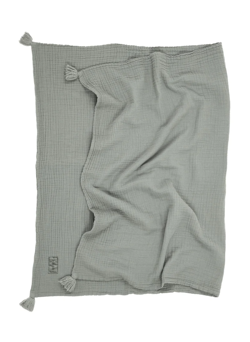 nobodinoz Azure Double Muslin Blanket