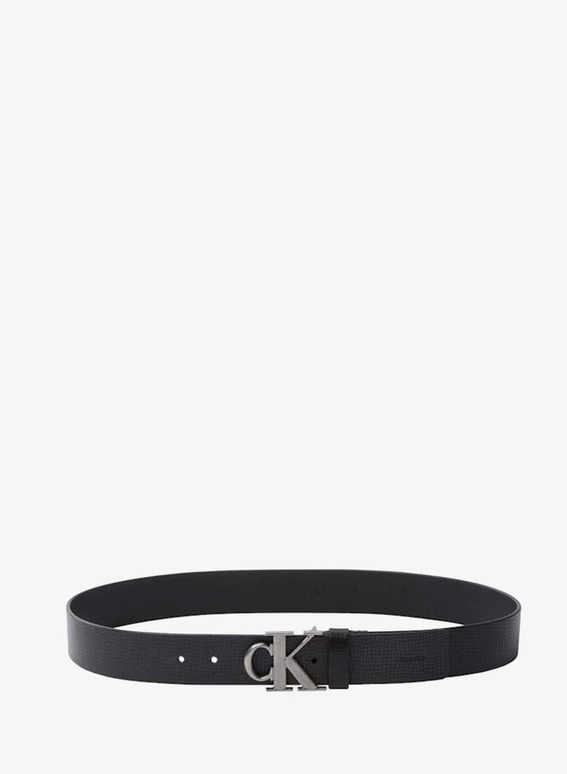 CALVIN KLEIN Full-Grain Leather Logo Buckle Belt - Image 2