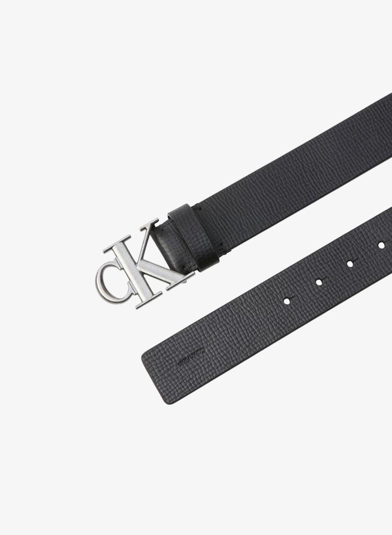 CALVIN KLEIN Full-Grain Leather Logo Buckle Belt - Image 3
