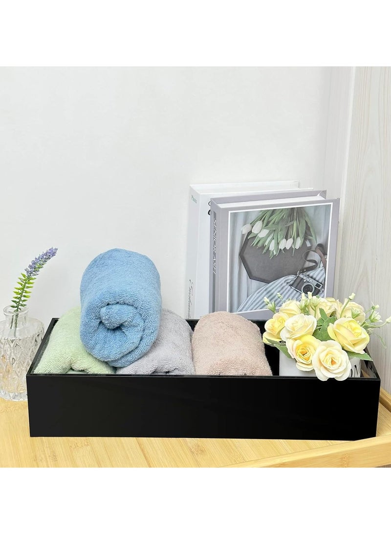 TPGP Toilet Tank Basket, Acrylic Toilet Paper Storage Basket, Modern Black Toilet Paper Tray for Bathroom. - Image 5