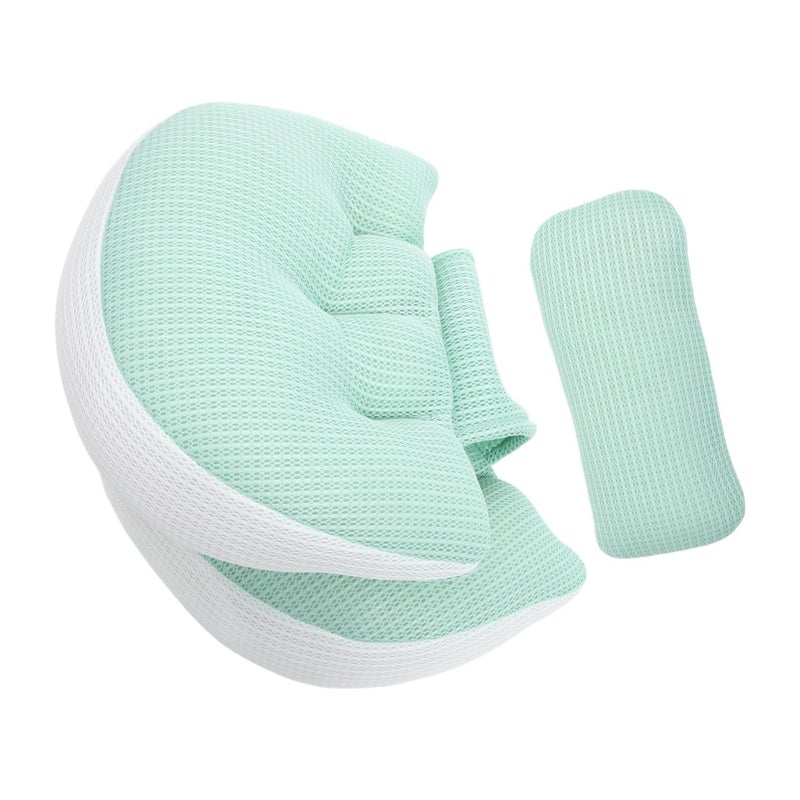 Ergonomic Pregnancy Pillow for Back Support Comfortable Side Sleeping with Auxiliary Cushion Grey - Image 2
