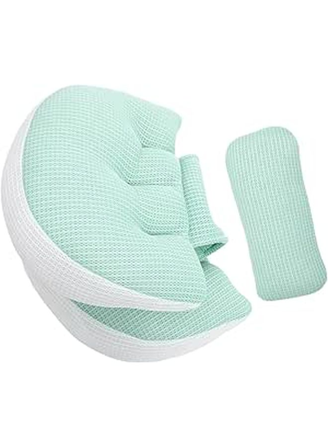 Ergonomic Pregnancy Pillow for Back Support Comfortable Side Sleeping with Auxiliary Cushion Grey - Image 1