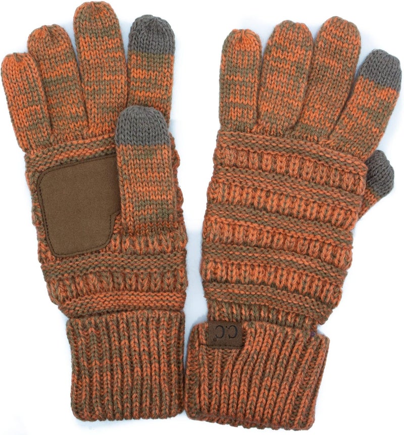 Unisex Cable Knit Winter Warm Anti-Slip Touchscreen Texting Gloves