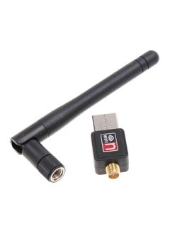 نيبمينينت محول لاسلكي للشبكة المحلية LAN بمنفذ USB مع هوائي أسود 