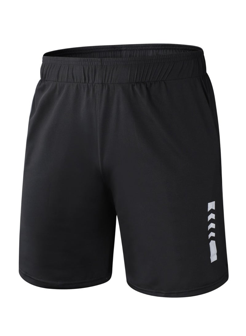 YUKE Men's high-elasticity compression shorts, quick-drying and breathable workout pants, anti-chafing shorts, suitable for running, basketball and training, black, size L - Image 1