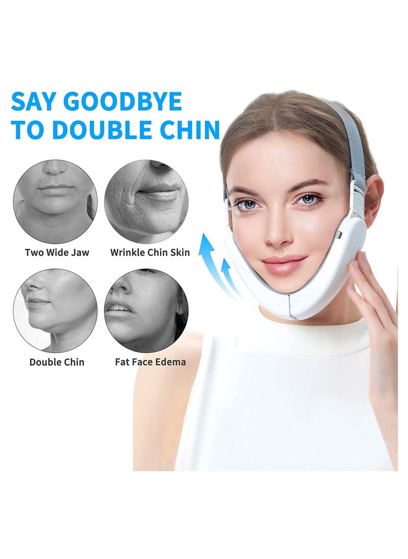 MarlaMall - Double Chin Reducer Machine, 6 Modes and 12 Intensity Levels Electric Double Chin Eliminator,Smart Double Chin Face Lift Device with Magnetic Massage, V Face Beauty Device for Woman - Image 1