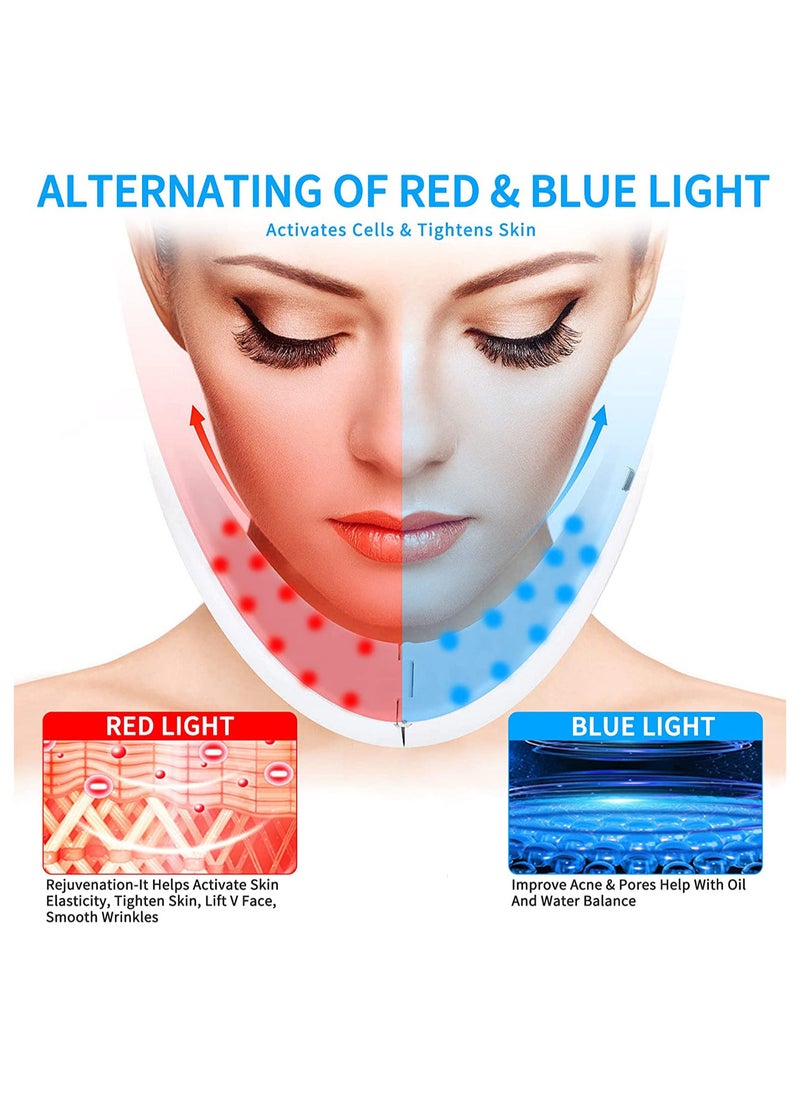 MarlaMall - Double Chin Reducer Machine, 6 Modes and 12 Intensity Levels Electric Double Chin Eliminator,Smart Double Chin Face Lift Device with Magnetic Massage, V Face Beauty Device for Woman - Image 1
