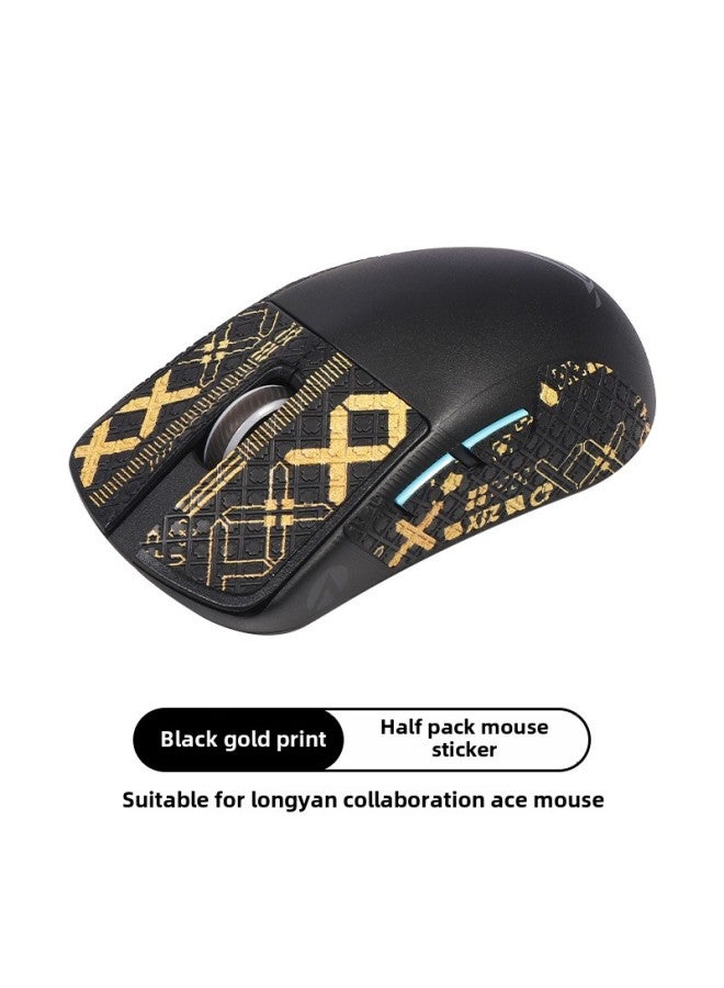For ASUS ROG Mouse Sticker Player Country Dragon Scale ACE Sticker X AimLab Anti-slip Sticker Anti-sweat Sticker-Color:Black Gold Anti-skid Sticker 1 ]  - Image 1