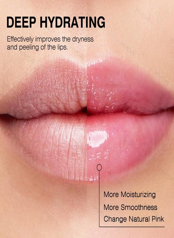 KYDA أحمر شفاه KYDA المقاوم للنقل يتغير لونه مع رقائق الذهب، يتحول من شفاف إلى وردي شفاف، بلسم شفاه ملون مرطب، تغذية عميقة، أحمر شفاه يتغير مع درجة الحموضة، بلسم شفاه لامع - Image 3