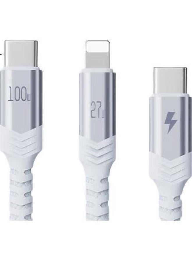 KOVOL Kov Type-C Data Cable, Two-In Charging Cable, Pd100W Fast Charging Cable, One-To Car Charger, Multi-Function, Suitable For Huawei Mate70, Apple 16Pro/14, Laptops, Ipad - Image 2