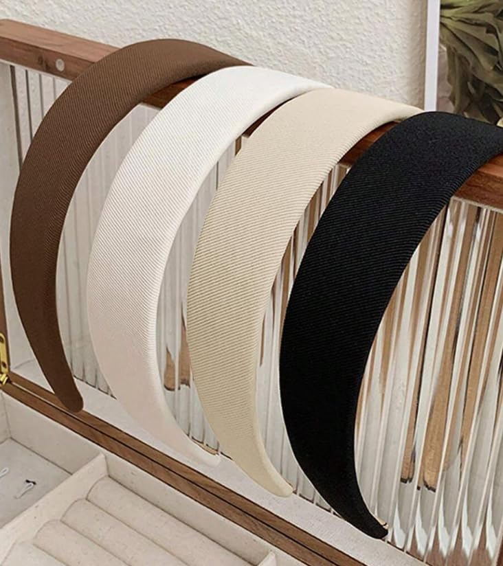 Huachi Headbands for Women Non Slip Trendy Headbands for Womenâ€™s Hair 1 inch Wide Cute Headband for Girls, Fall Head Bands Elastic Hair Bands for Womens Fashion Accessories for Women 4PCS - Image 2