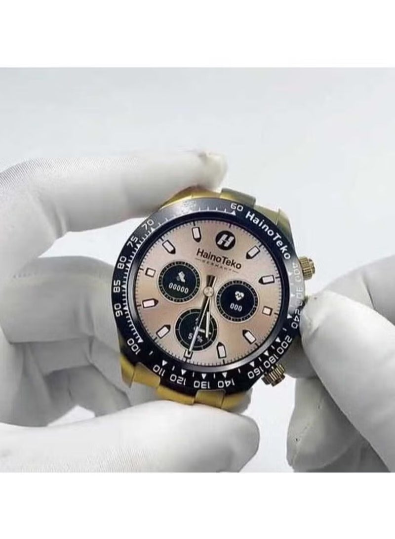 Haino Teko RW 26 Round Smart Watch for Men | Stylish King Bracelet || Wireless Charger, Fitness Tracker, Heart Rate Monitor, Sleep Tracking, Bluetooth Call, IP68 Waterproof, 1.3-inch HD Display - Image 3