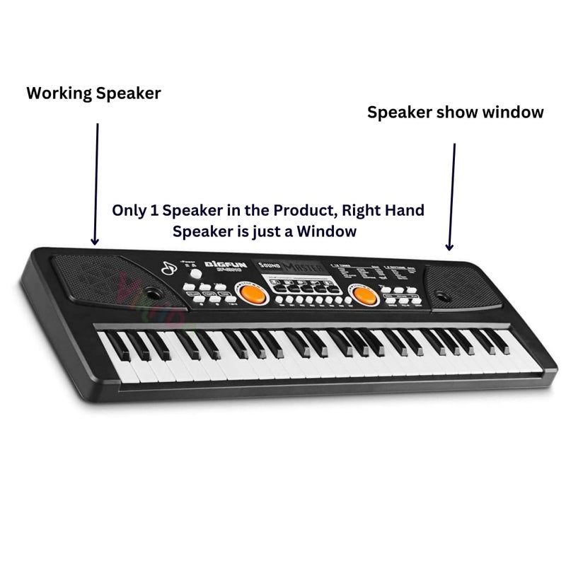 VikriDa 49-Key Digital Piano Keyboard | Portable Electronic Organ with Microphone – Multi-Function Music Keyboard for Beginners & Professionals - Image 3