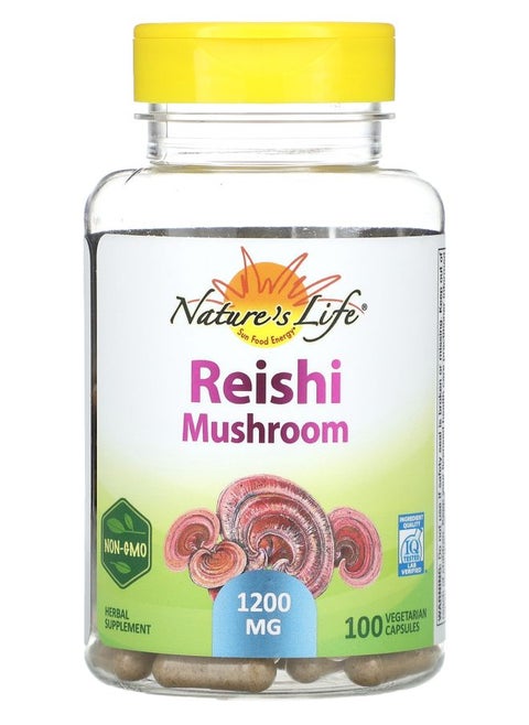 Reishi Mushroom 1200 mg 100 Vegetarian Capsules (600 mg per Capsule)
