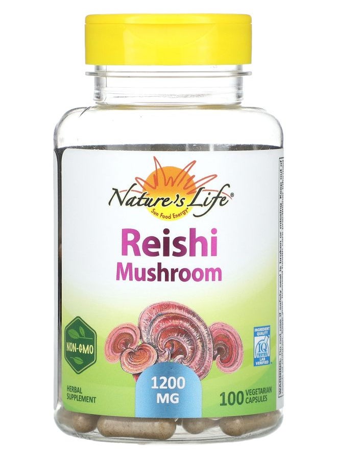 Reishi Mushroom 1200 mg 100 Vegetarian Capsules (600 mg per Capsule)