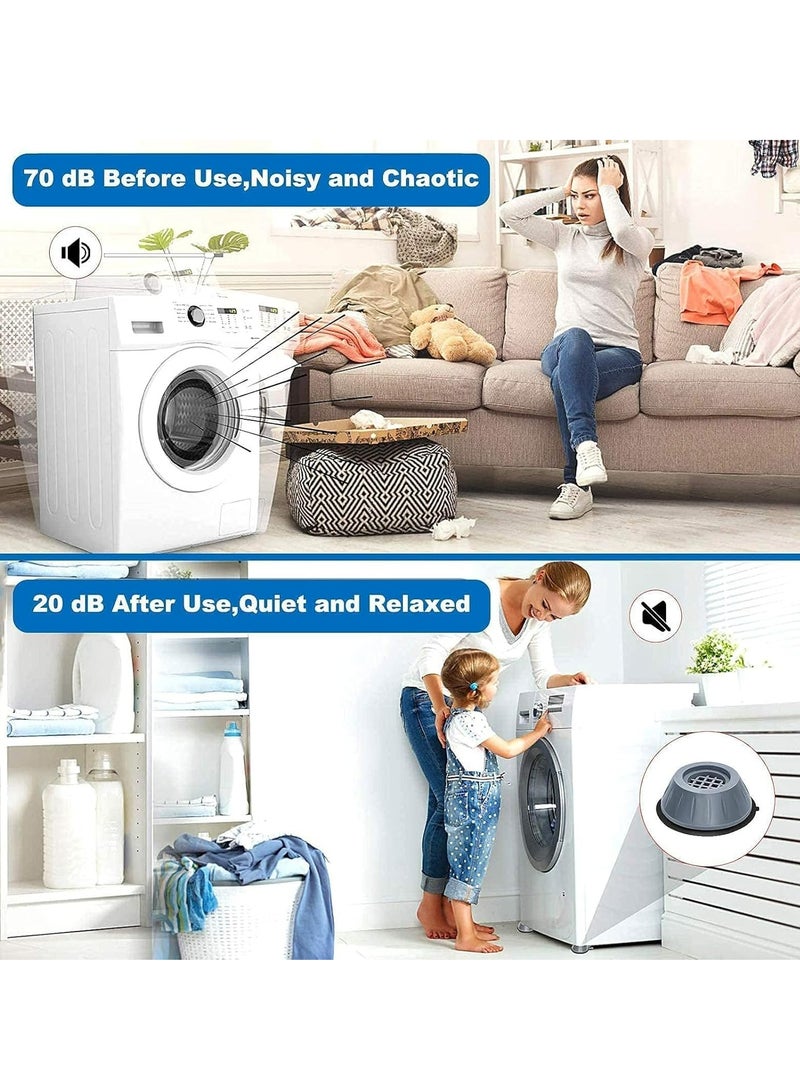 4Pcs Washing Machine Foot Anti Vibration Pads，Shock and Noise Cancelling Washing Machine Support, Universal Size - Image 2