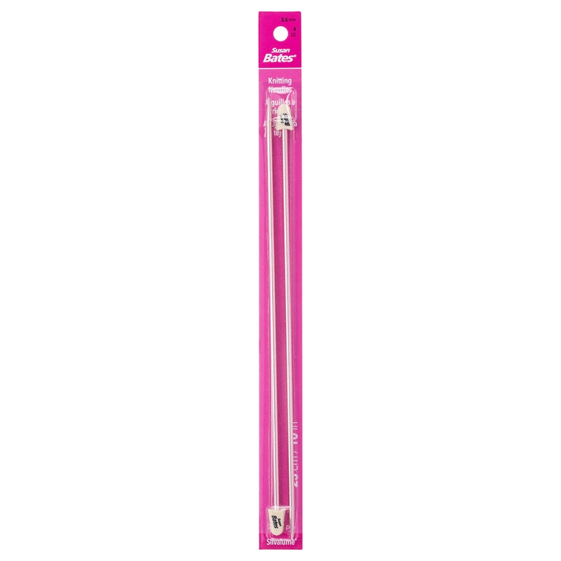 Susan Bates 11110-4 10-Inch Silvalume Single Point Knitting Needles, Size 4/3.5mm