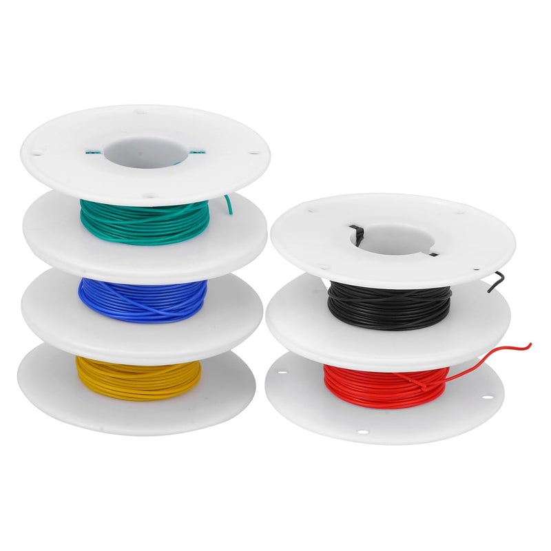 Generic 5rolls Spool High Temp Resistant Soft Silicone Wire DIY Electrical Wire Insulated Cable Electric Extend Cord DIY Accessories - Image 1