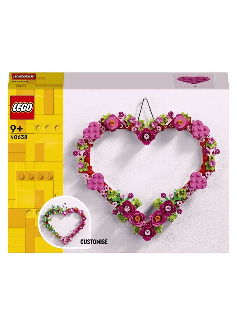 ليغو Heart Ornament Set - Building Toy for 9 Plus Year Old Girls & Boys - Kids' Bedroom Decoration or Wall Accessory - Mother's Day Gift Idea or Valentine's Decoration - 40638