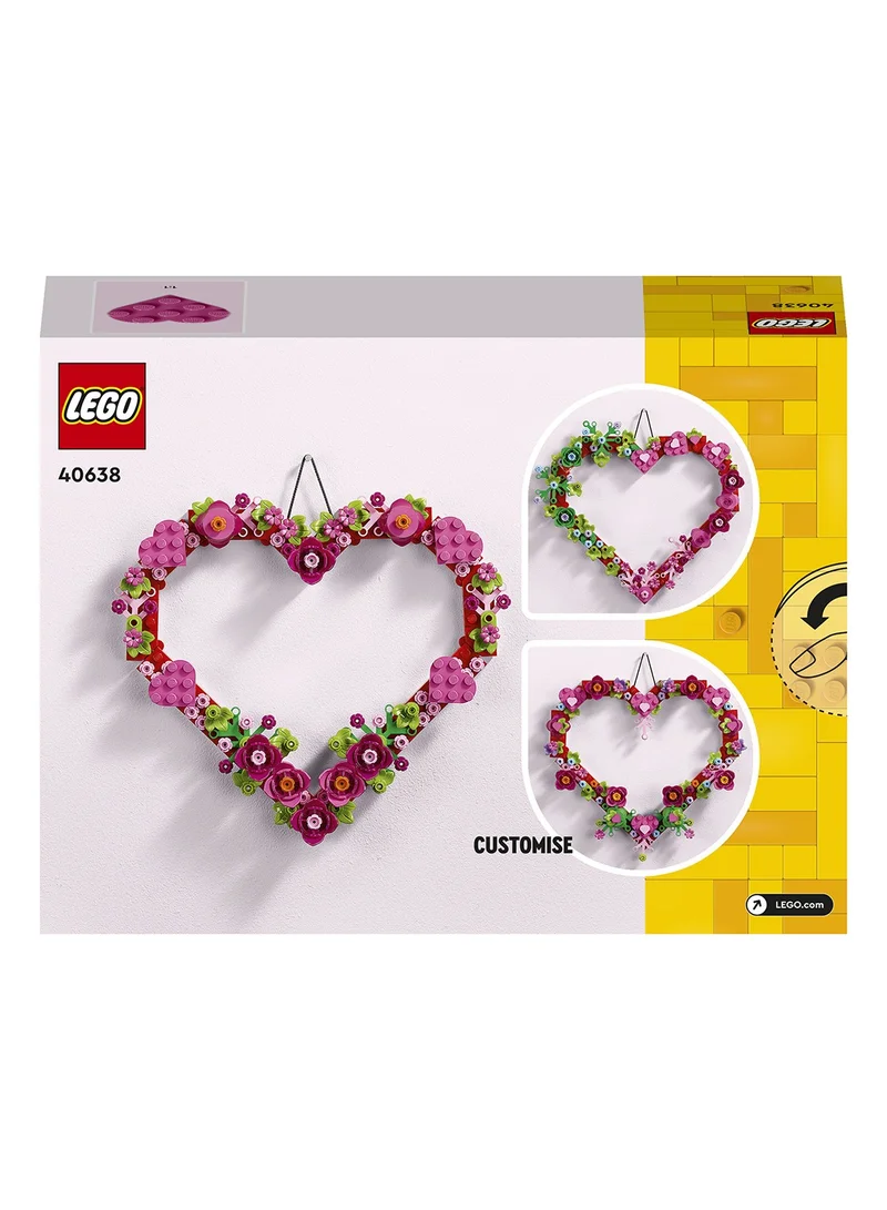 LEGO Heart Ornament Set - Building Toy for 9 Plus Year Old Girls & Boys - Kids' Bedroom Decoration or Wall Accessory - Mother's Day Gift Idea or Valentine's Decoration - 40638