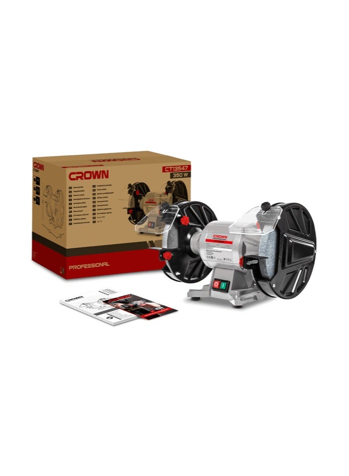 Crown CT13547 Bench Grinder - 350 Watt - Image 2