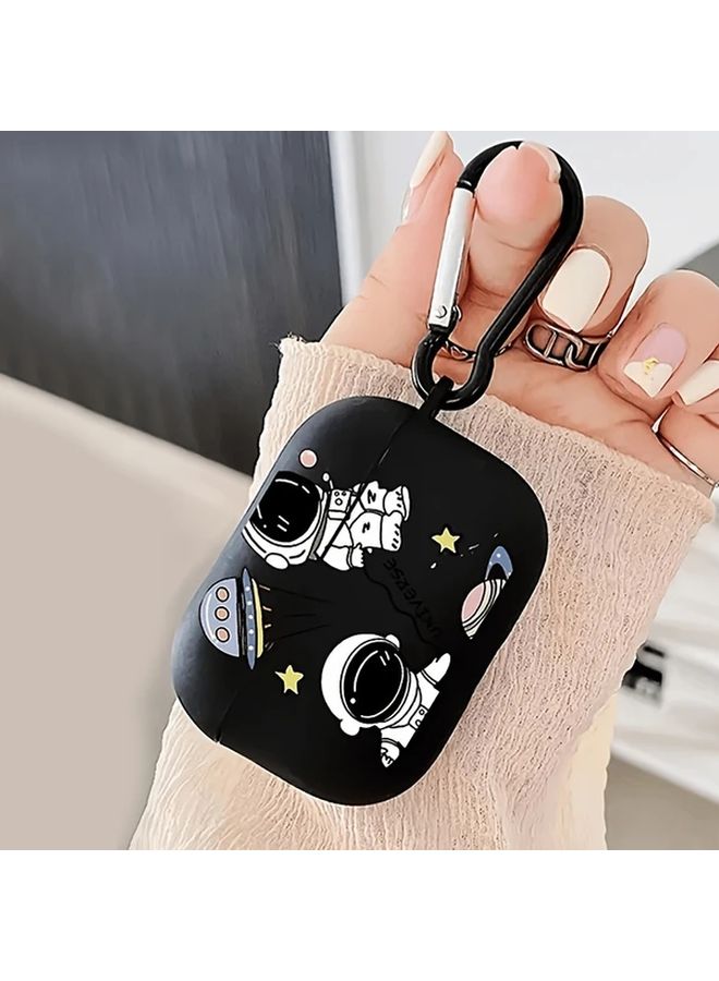 جراب حماية لـ AirPods 3 باللون الأسود بتصميم رائد فضاء هدية لعيد الميلاد للصديق أو الصديقة - Image 5