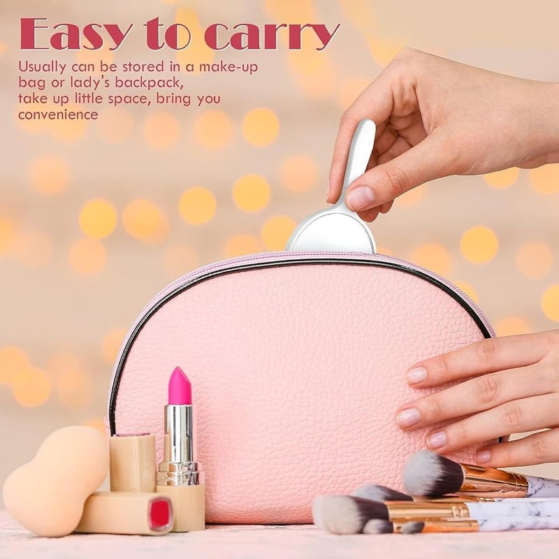 Joyzzz Handheld Mirror, 25 Piece Set of Small Portable Mirrors, Personal Round Mirror with Handle for Daily Use, Ideal for Kids Students Travelers - Image 4