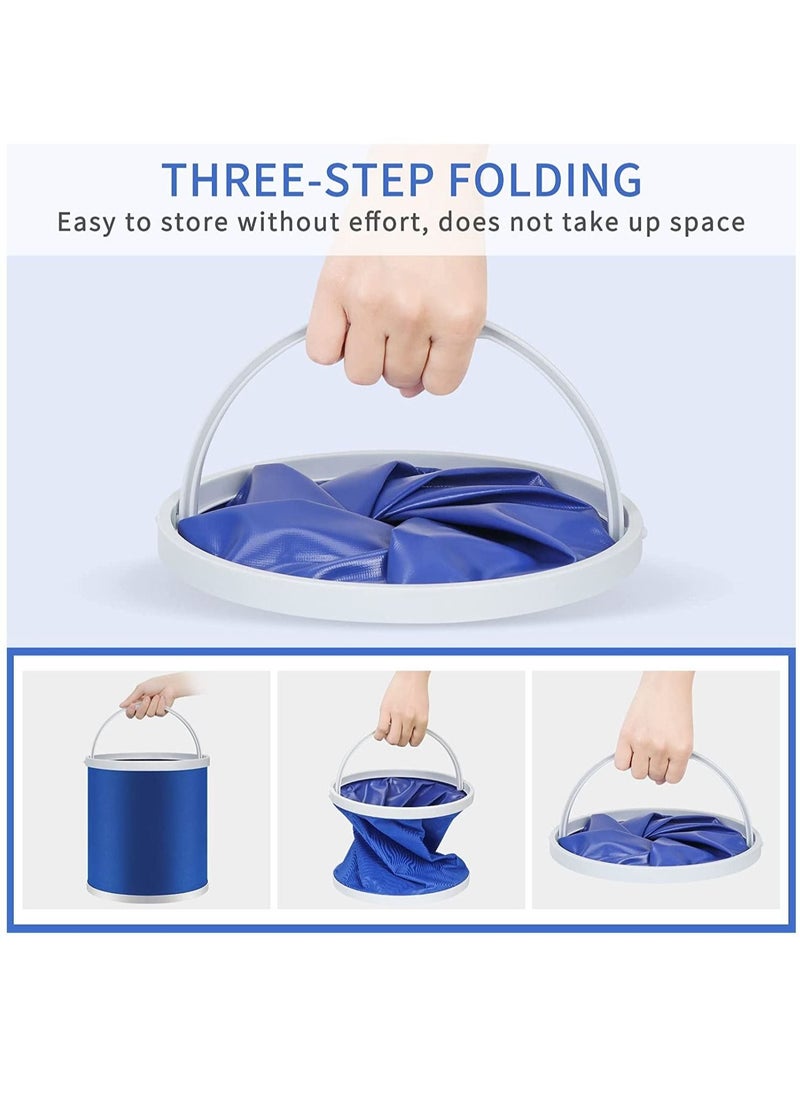 Generic - Collapsible Camping Fishing Bucket 9L Durable Pop Up Water Bucket for Car Washing Fishing Boating or Other Outdoor Activities Foldable Bucket - Image 1