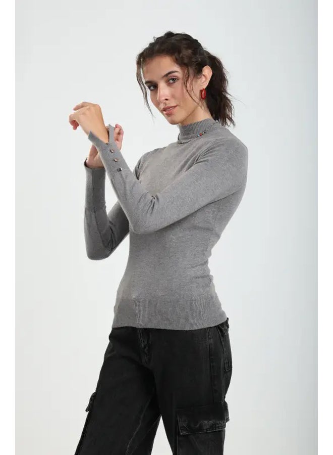 Carina Basic Mock Neck Pullover - Image 2