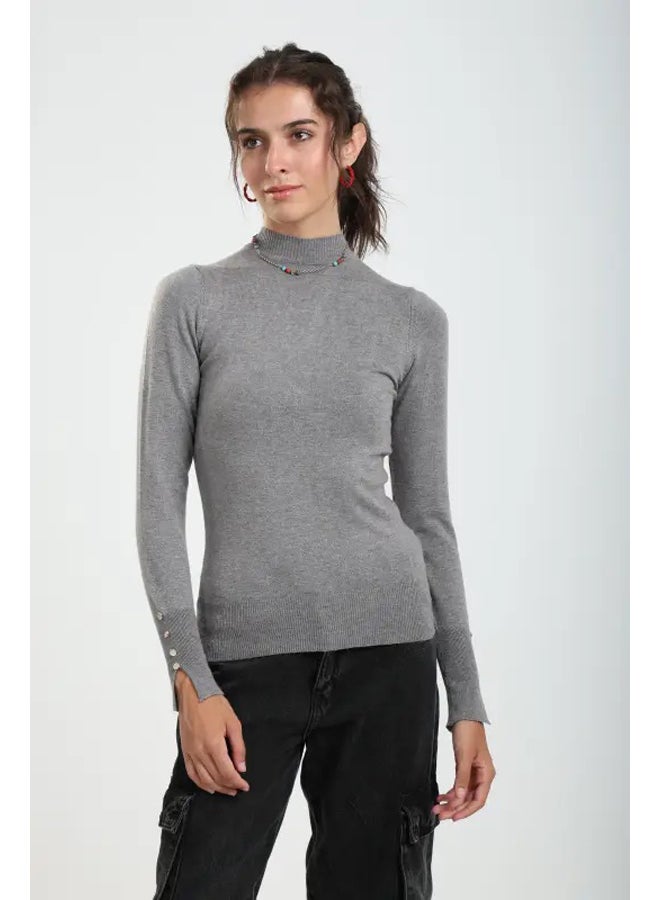 Carina Basic Mock Neck Pullover - Image 1