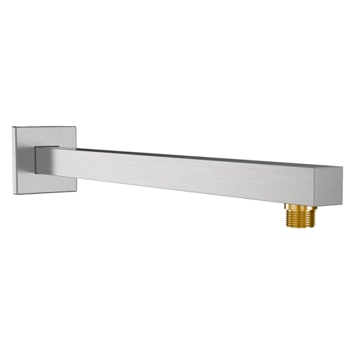 Alton ذراع دش مربع من الفولاذ المقاوم للصدأ ALTON SHR20645، 24 بوصة مع فلانج حائط، تشطيب كروم - Image 1