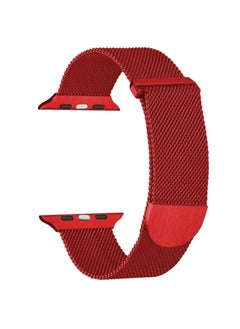 Replacement Strap For Apple Watch Ultra 2 49mm Milanese Metal Magnetic Watch Band Red