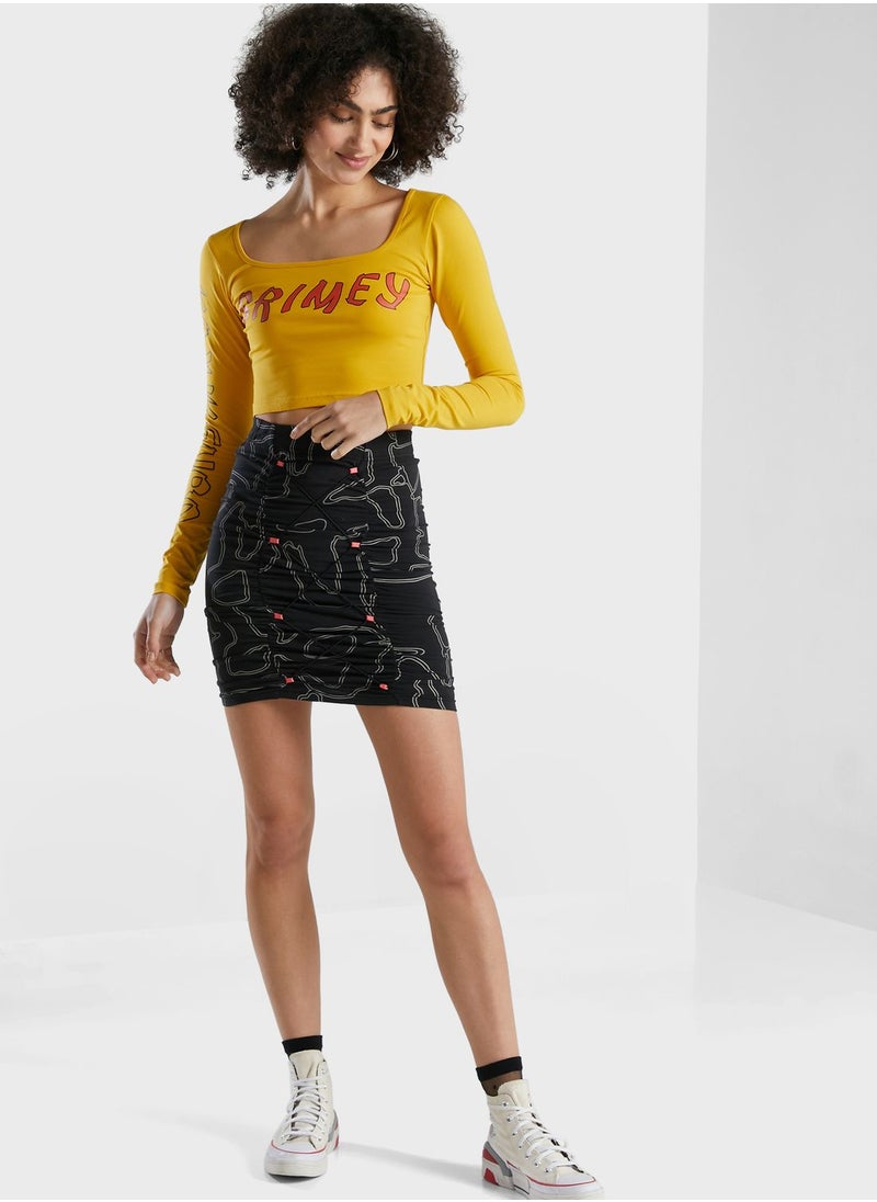 Grimey - Destroy All Fear Cropped Top - Image 1