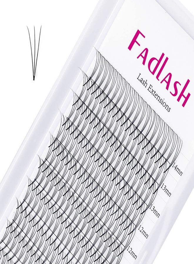 FADLASH Lash Extension 0.07mm 3D Volume Lashes Premade Fans Eyelash Extensions C curl Mix 8-14mm Eyelashes Extension Individual Lashes by FADLASH (3D-0.07-C, 8-14mm Mix) - Image 1