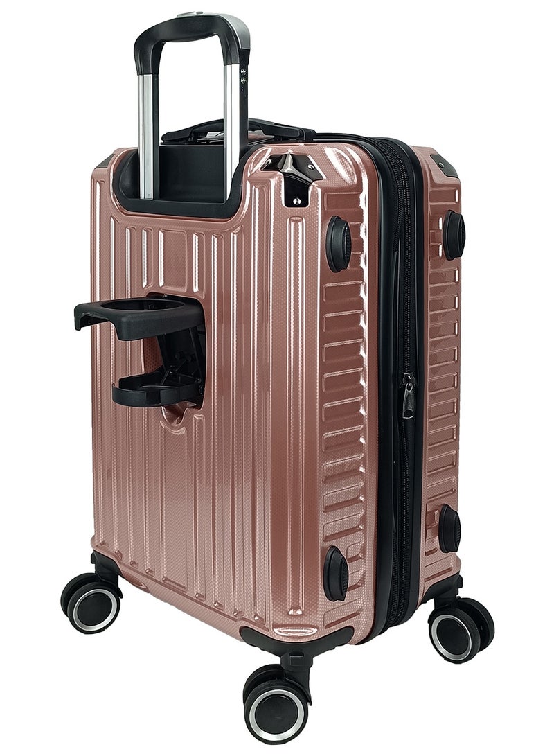 VIPTOUR Trolley Luggage Set of 3 PCS TPC Hard Side Spinner Wheels with TSA Lock With Cup Holder - Image 3