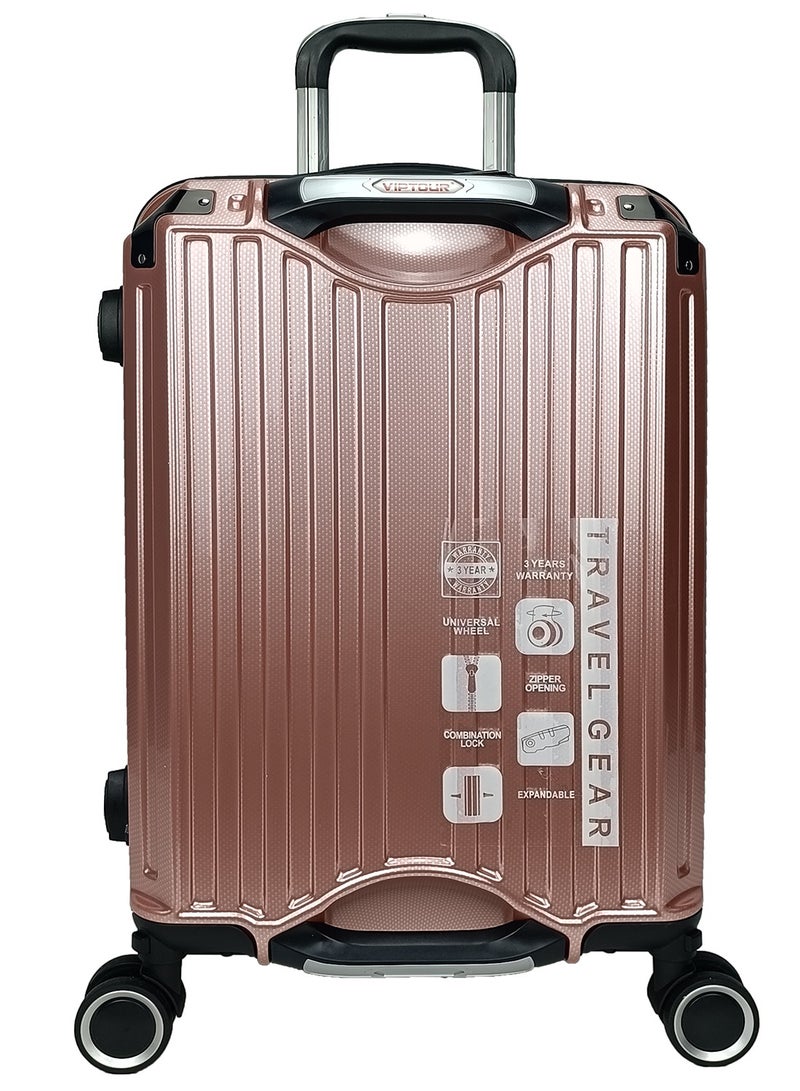 VIPTOUR Trolley Luggage Set of 3 PCS TPC Hard Side Spinner Wheels with TSA Lock With Cup Holder - Image 2