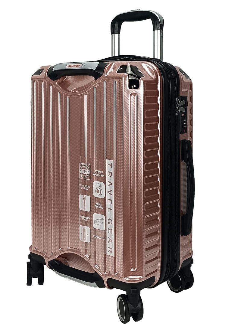 VIPTOUR Trolley Luggage Set of 3 PCS TPC Hard Side Spinner Wheels with TSA Lock With Cup Holder - Image 4