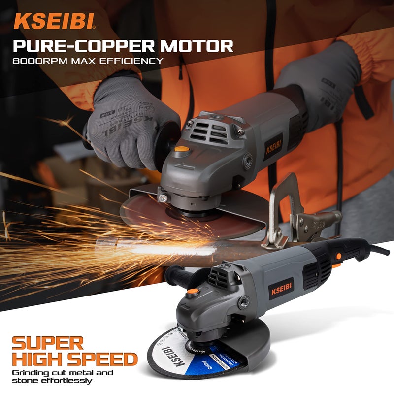 KSEIBI 711985 Concrete Grinder Kit 7 inch with Bag, Concrete Grinding Wheel 15Amps (Angled) - Image 3