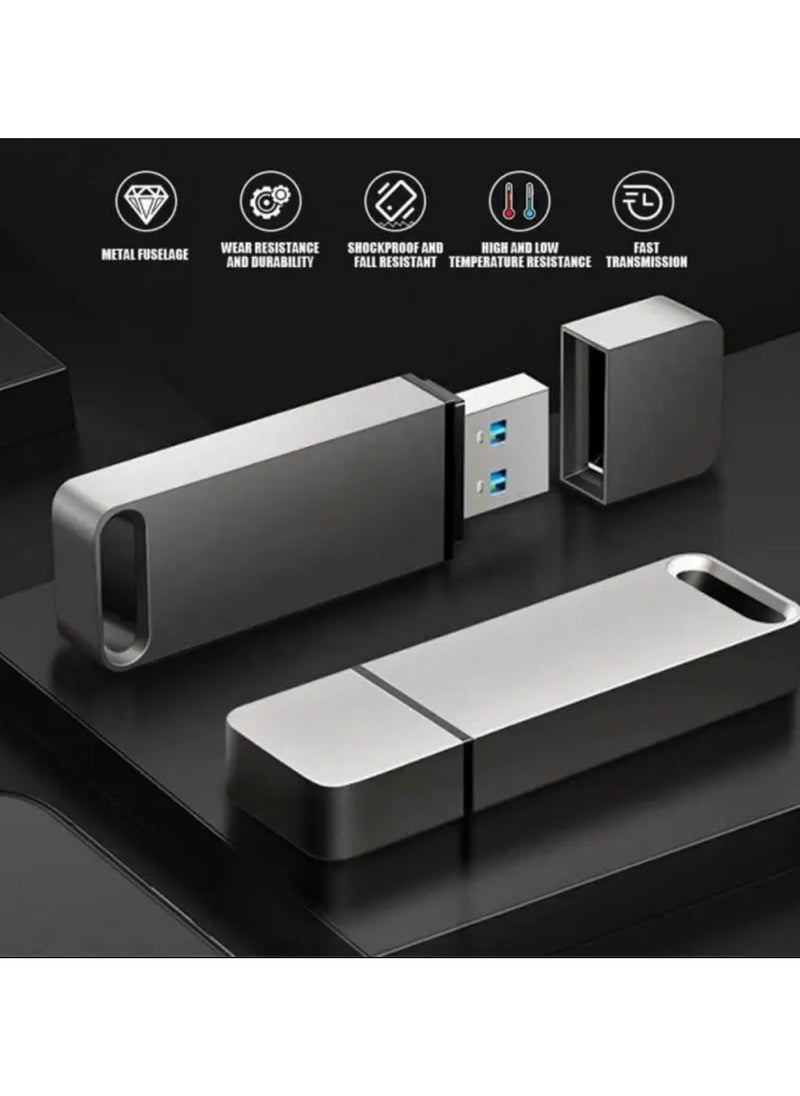 بيوينتي محرك أقراص فلاش USB سعة 2 تيرابايت عالي السرعة مع فتحة للمفاتيح وغطاء للحماية المثالية وذاكرة OTG مقاومة للماء للهواتف الذكية وأجهزة الكمبيوتر والأجهزة اللوحية وأجهزة الكمبيوتر الشخصية والسيارات وأج  - Image 1